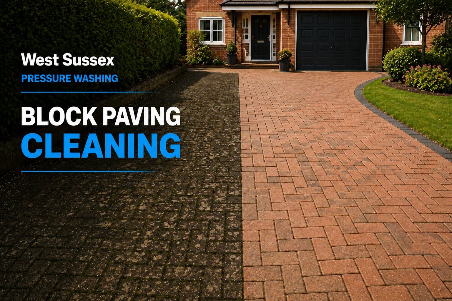 Example of cleaned block paving with an even finish